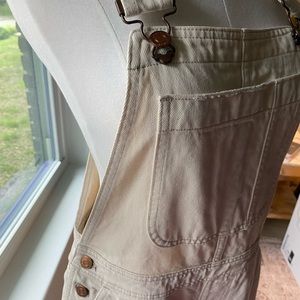 JCrew denim, off white overalls size Medium
